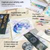 ARTEZA Metallic Watercolor Paint Set 24 Colors, Shimmering Watercolors in Half Pans with Water Brush Pen & Tin Box, Luminous, High-Pigment Paints for Paper & Mixed Media, Holiday Gift for Artists(Metallic Paints  Set of 24)