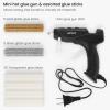 ARTEZA Mini Glue Gun for Crafting, 20W, 30 Clear and 10 Glitter Glue Sticks, Built-in Stand, Craft and Scrapbooking Supplies(20W)