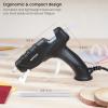 ARTEZA Mini Glue Gun for Crafting, 20W, 30 Clear and 10 Glitter Glue Sticks, Built-in Stand, Craft and Scrapbooking Supplies(20W)