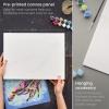 ARTEZA Paint by Numbers Kit, 12×16 Inches, 21 Pieces, Monstera Canvas Painting Kit, Canvas Panel, 12 Acrylic Paint Pots, 5 Paintbrushes, Art Supplies for a Meditative and Calming(Turtle)