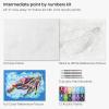 ARTEZA Paint by Numbers Kit, 12×16 Inches, 21 Pieces, Monstera Canvas Painting Kit, Canvas Panel, 12 Acrylic Paint Pots, 5 Paintbrushes, Art Supplies for a Meditative and Calming(Turtle)