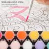 ARTEZA Paint by Numbers Kit, 12×16 Inches, 21 Pieces, Monstera Canvas Painting Kit, Canvas Panel, 12 Acrylic Paint Pots, 5 Paintbrushes, Art Supplies for a Meditative and Calming(Mandala)