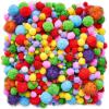 ARTEZA Pom-Poms, 900 Pieces, Assorted Colors and Sizes, Craft Supplies and Materials for Sewing Projects, and DIY Crafts(1 Pack)