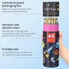 ARTEZA Scented Colored Pencils for Kids, 24 Triangle Pre-Sharpened Non-Toxic Smelly Pencils, for School Drawing, Arts & Crafts(Metallic)