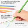 ARTEZA Scented Colored Pencils for Kids, 24 Triangle Pre-Sharpened Non-Toxic Smelly Pencils, for School Drawing, Arts & Crafts(Metallic)