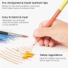 ARTEZA Scented Colored Pencils for Kids, 24 Triangle Pre-Sharpened Non-Toxic Smelly Pencils, for School Drawing, Arts & Crafts(Watercolor Double-Sided)