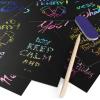 ARTEZA Scratch Paper Set, 404 Scratch-Off Notes, 3.5 x 3.5 Inches, 200 Rainbow-Themed, 200 Holographic