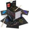 ARTEZA Scratch Paper Set, 404 Scratch-Off Notes, 3.5 x 3.5 Inches, 200 Rainbow-Themed, 200 Holographic