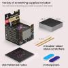 ARTEZA Scratch Paper, Set of 202 Notes, 3.5 x 3.5 Inches, 200 Holographic and 2 Gold-Foil Star Backgrounds