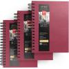 ARTEZA Watercolor Sketchbook, 2-Pack, 64 Pages Each, 9 x 12 Inches, Brown Hardcover, 140-Pound Spiral-Bound Paper(Pink)