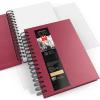 ARTEZA Watercolor Sketchbook, 2-Pack, 64 Pages Each, 9 x 12 Inches, Brown Hardcover, 140-Pound Spiral-Bound Paper(Pink)