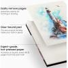 ARTEZA Watercolor Sketchbook, 2-Pack, 68 Pages Each, 8.25 x 8.25 Inches, Beige Hardcover, 110-Pound Paper(White)