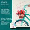 ARTEZA Watercolor Sketchbook, 2-Pack, 68 Pages Each, 8.25 x 8.25 Inches, Beige Hardcover, 110-Pound Paper(White)
