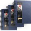 ARTEZA Watercolor Sketchbook 2-Pack, 9×12 Inches – 64 Pages Each, Spiral-Bound 140 lb Cold Press Paper, Gray Hardcover Journal for Mixed Media(Blue)