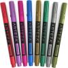 ARTEZA Wine Glass Markers, Set of 8 Washable Metallic Paint Pens, Quick-Drying Erasable Markers for Glassboards, Ceramic Plates, Mirrors