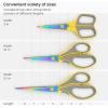 Arteza Craft Scissors, Set of 3, 8-Inch Scissors with Different Blades, Titanium Nonstick Stainless Steel Blades, Craft Supplies for Scrapbooking, Building Models, and Cutting Felt Designs(Fabric)