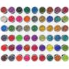 Arteza Fine Glitter, Set of 54 Colors, Shaker Jars (0.34oz/9.6 g) Glow Under UV Black Light, Extra Fine, Art Supplies for DIY Crafts