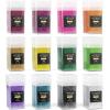 Arteza Glitter Shapes, Set of 6, Glitter for Resin in 0.9-oz Bottles, Glue, Acrylic Paint, Arts and Crafts Supplies for Creating School Projects, DIY Projects, and Holiday Art , Red(Neon)
