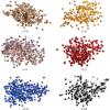 Arteza Glitter Shapes, Set of 6, Glitter for Resin in 0.9-oz Bottles, Glue, Acrylic Paint, Arts and Crafts Supplies for Creating School Projects, DIY Projects, and Holiday Art , Red(Shapes)