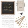 Arteza Gray Felt Letter Board Set, 10×10 Inches, With 526 Changeable Letters, 164 Symbols, 33 Cursive Words, Wooden Stand, Scissors & Storage Bag, Message Board for Signs, Decor & Menus(Gray)