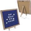 Arteza Gray Felt Letter Board Set, 10×10 Inches, With 526 Changeable Letters, 164 Symbols, 33 Cursive Words, Wooden Stand, Scissors & Storage Bag, Message Board for Signs, Decor & Menus(Blue)