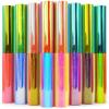 Arteza Holographic Self Adhesive Vinyl, 12×12 Inch, Set of 16, Multicolor Rainbow & Opal Craft Sheets, Easy to Cut & Weed, for Indoor & Outdoor Projects, Compatible with Most Craft Cutters(Multicolor)