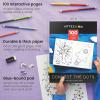 Arteza Kids Activity Book, Dot to Dot Coloring Book, 8.5 x 11 Inches, Back to School Supplies for Ages 6 and Up, 50 Sheets, 12 Double-Ended Colored Pencils, Black Marker, Eraser, Pencil Sharpener