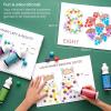 Arteza Kids Dot Markers with Activity Book, 6 Washable Bingo Daubers & 50-Page Book, Non-Toxic Art Supplies for Toddlers and Preschool Learning(Math  Puzzles & Games)