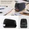 Arteza Pencil Sharpener and Electric Eraser Set, Black, for 8-mm Pencils, 20 Eraser Refills, Office Supplies for Teachers, Students, Classrooms, and Art Studios(Single Hole)