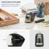 Arteza Pencil Sharpener and Electric Eraser Set, Black, for 8-mm Pencils, 20 Eraser Refills, Office Supplies for Teachers, Students, Classrooms, and Art Studios(Sharpener and Eraser)
