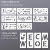 Arteza Stencils for Painting, 12 Unique Holiday Designs, 15.9 x 13.78 Inches, Thick Plastic Holiday Stencils, Art Supplies for Christmas Parties, Family Activities(Holiday Designs)