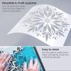 Arteza Stencils for Painting, 12 Unique Holiday Designs, 15.9 x 13.78 Inches, Thick Plastic Holiday Stencils, Art Supplies for Christmas Parties, Family Activities(Mandala Stencils)