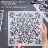 Arteza Stencils for Painting, 12 Unique Holiday Designs, 15.9 x 13.78 Inches, Thick Plastic Holiday Stencils, Art Supplies for Christmas Parties, Family Activities(Mandala Stencils)