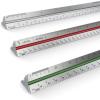 ARTEZA Architectural Scale Ruler – 12-Inch Triangular Ruler, Anodized Aluminum Tool with Laser-Etched Markings for Blueprints & Tech Drawings