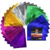 ARTEZA Craft Felt Sheets, 8.3 x 11.8 Inches, Set of 30, Metallic Assorted Colors, Stiff Non Woven Felt Fabric for Sewing and DIY Projects