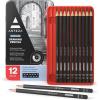 ARTEZA Drawing Sketch Pencils, Set of 12, Medium Hardness (6B – 4H), Graphite Pencils for Sketching and Drawing