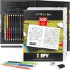 ARTEZA Kids Coloring Book and Colored Pencils Kit, 8.5×11 Inches, Sea Creature Illustrations, 50 Double-Sided Coloring Sheets, 100-lb Paper(I Spy)