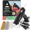 ARTEZA Mini Glue Gun for Crafting, 20W, 30 Clear and 10 Glitter Glue Sticks, Built-in Stand, Craft and Scrapbooking Supplies(20W)