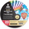 ARTEZA Watercolor Paper, Pack of 2, 32 Sheets Each, 9×12 Inch Watercolor Sketchbook, 140lb/300gsm, Cold Press, Acid Free Art Paper(20 Sheets  7 Inch Round)