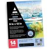 ARTEZA Watercolor Paper for Kids, 2 Pack, 30 Sheets Each, 9×12 Inches Water Pad, 135lb/200gsm, Glue Bound, Acid Free Kids Paper(14 Sheets (Cold-Pressed))