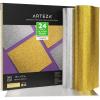 Arteza Glitter Paper, 24 Sheets, 12 x 12 Inches, Gold and Silver Scrapbook Paper, Arts and Crafts Supplies for Holiday Decor, Decoupage, and DIY Projects(Gold & Silver)