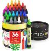 Arteza Kids Jumbo Crayons, Set of 36 Vivid Colors, Toddler Crayons from Wax