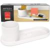 Arteza Office Desk Organizer, 11.3 x 4.1 x 3.8 inches, Modern Ivory Pen Holder with Phone Compartment, Desk Accessory for Stationery and Art Supplies
