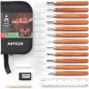 Arteza Wood Carving Tools Kit, 12 Cherry Wood Carving Tools with Steel Nozzles, Craft Supplies for DIY Projects