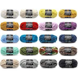 ARTEZA Acrylic Yarn for Crocheting, 4 x 200-g Skeins of Worsted Yarn for Knitting, Mossy A602, Knitting & Crochet Supplies(Classic)