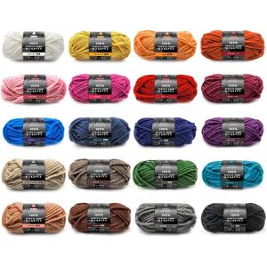 ARTEZA Acrylic Yarn for Crocheting, 4 x 200-g Skeins of Worsted Yarn for Knitting, Mossy A602, Knitting & Crochet Supplies(Dark)