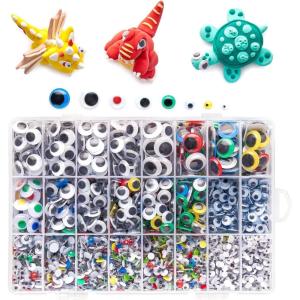 ARTEZA Googly Eyes, 3000 Pieces, Variety of Sizes, Craft Supplies for Creating Puppets, Pet Rocks, Photos, and Dolls, Easter Egg Arts and Crafts