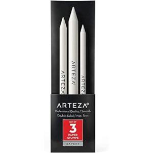 ARTEZA Paper Blending Stump Set — Short, Medium, and Large Art Stumps, Art Supplies for Drawing, Smudging, and Smoothing Pastel, Charcoal, Graphite, Colored Pencil, and Chalk