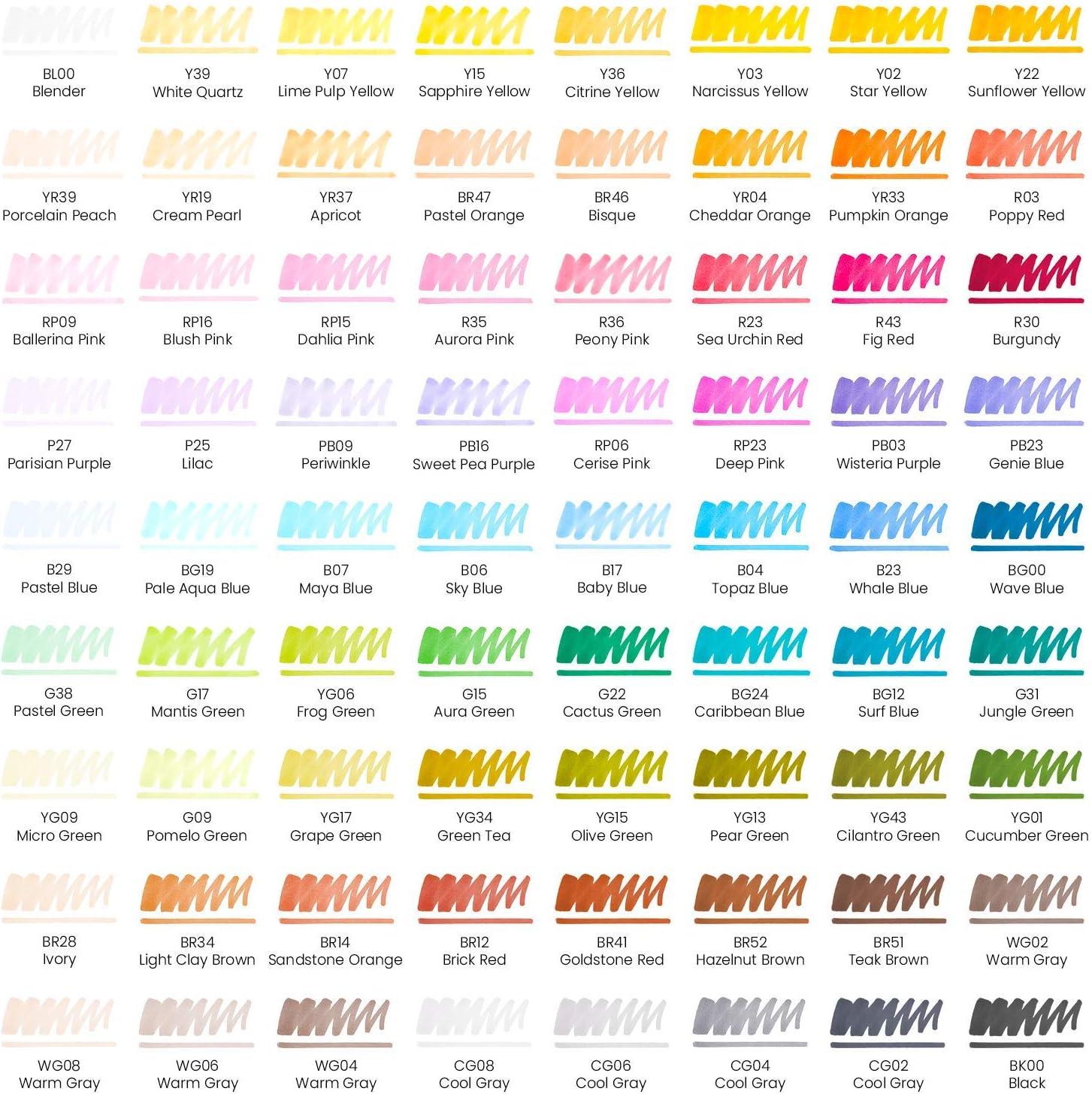imageARTEZA Art Alcohol Markers Set of 72 Colors EverBlend Dual Tip Markers with Organizer Box Fine and Broad Chisel NibMulticolor
