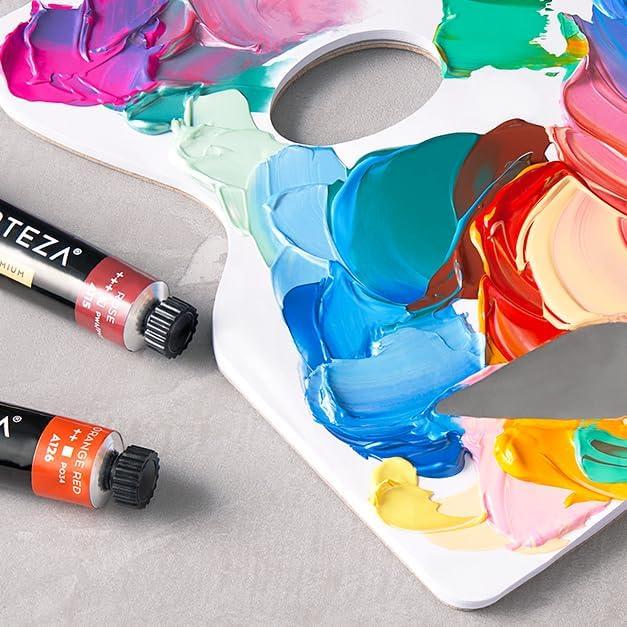 imageARTEZA Disposable Palette Paper Pad 9x12 Inch Pack of 2 80 Sheets 54 lb GlueBound BleedProof Paint Palette with Thumb Hole229x305 cm Pack of 2